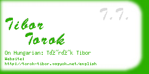 tibor torok business card